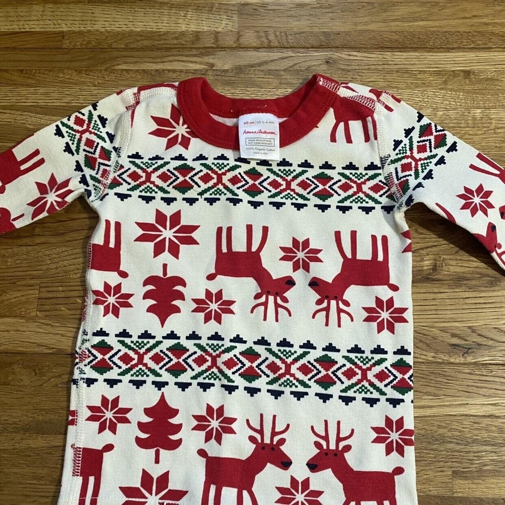 Hanna Andersson Christmas Pajamas Size 60-3-6 Mo - Picture 4 of 8